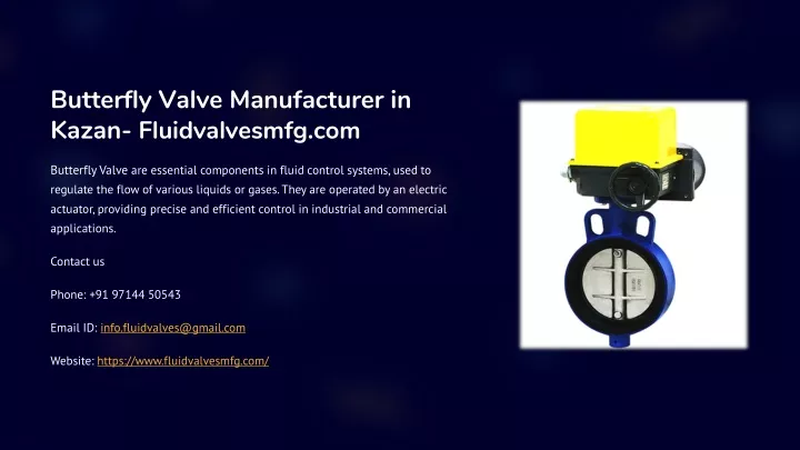 butterfly valve manufacturer in kazan