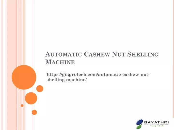 automatic cashew nut shelling machine