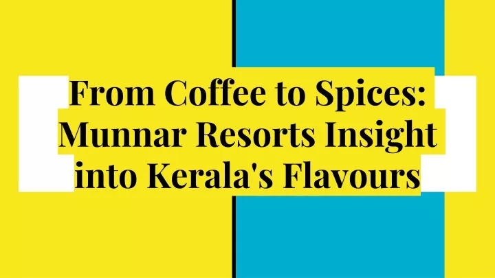 from coffee to spices munnar resorts insight into kerala s flavours