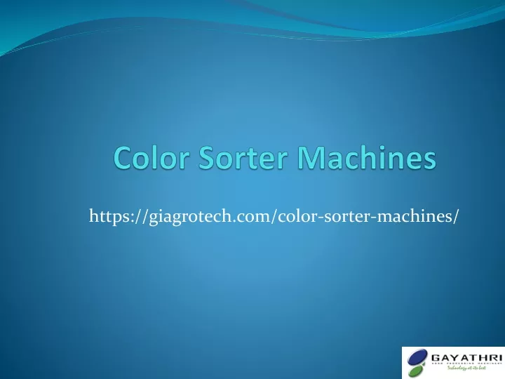 color sorter machines