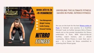 Unveiling the Ultimate Fitness Haven in Pune Nitrro Fitness