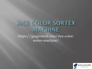 Rice Color Sorter, Rice Sorting and Grading Machine Manufacturer