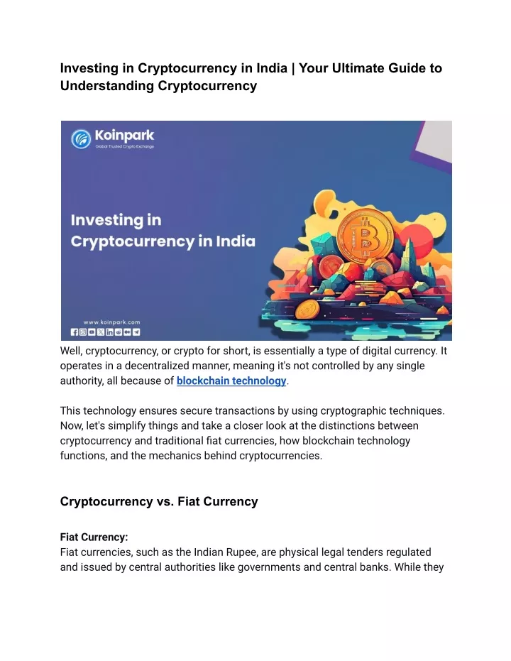 investing in cryptocurrency in india your