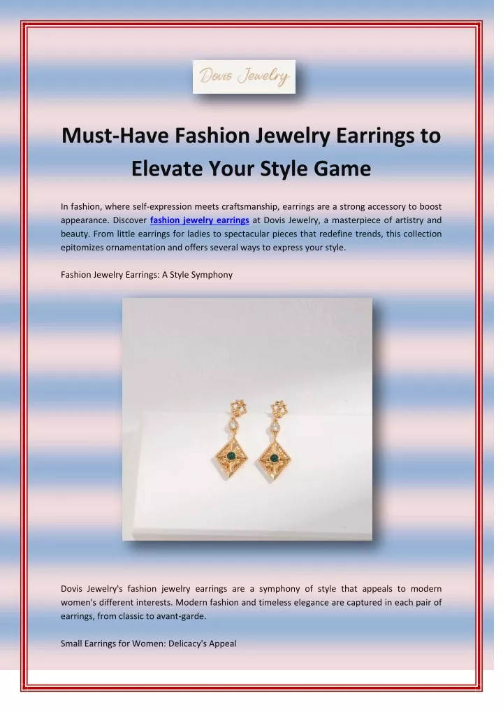 must have fashion jewelry earrings to elevate