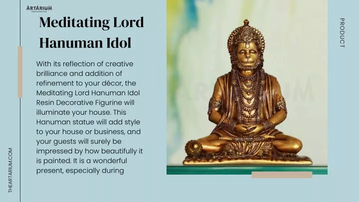 meditating lord hanuman idol