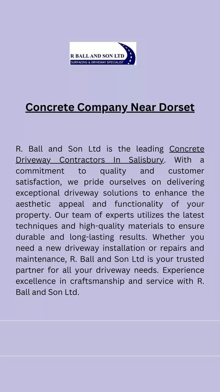 concrete company near dorset