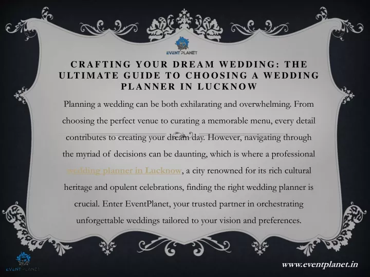 crafting your dream wedding the ultimate guide to choosing a wedding planner in lucknow