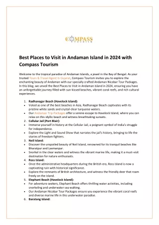 Best Places to Visit in Andaman Island in 2024 with Compass Tourism (2)
