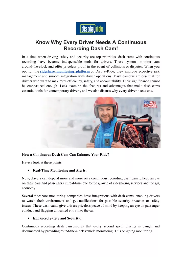 know why every driver needs a continuous