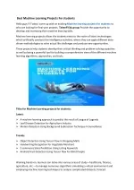 Best Machine Learning Projects For students - slide 1
