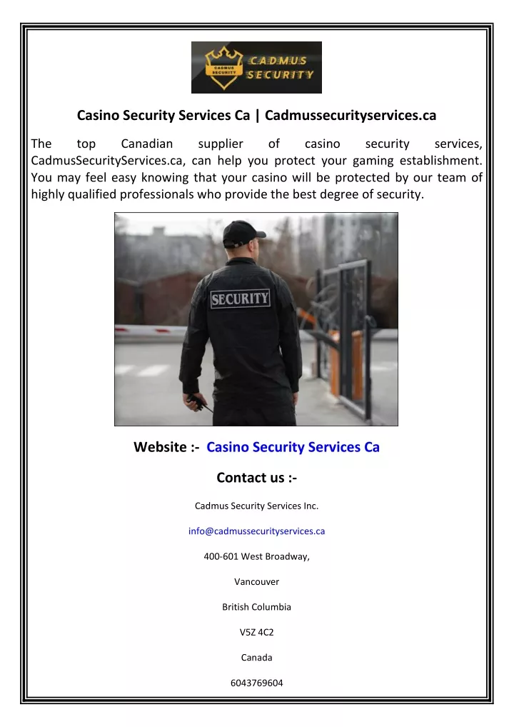 casino security services