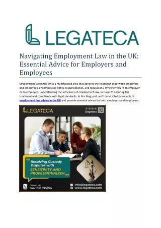 Navigating Employment Law in the UK Essential Advice for Employers and Employees