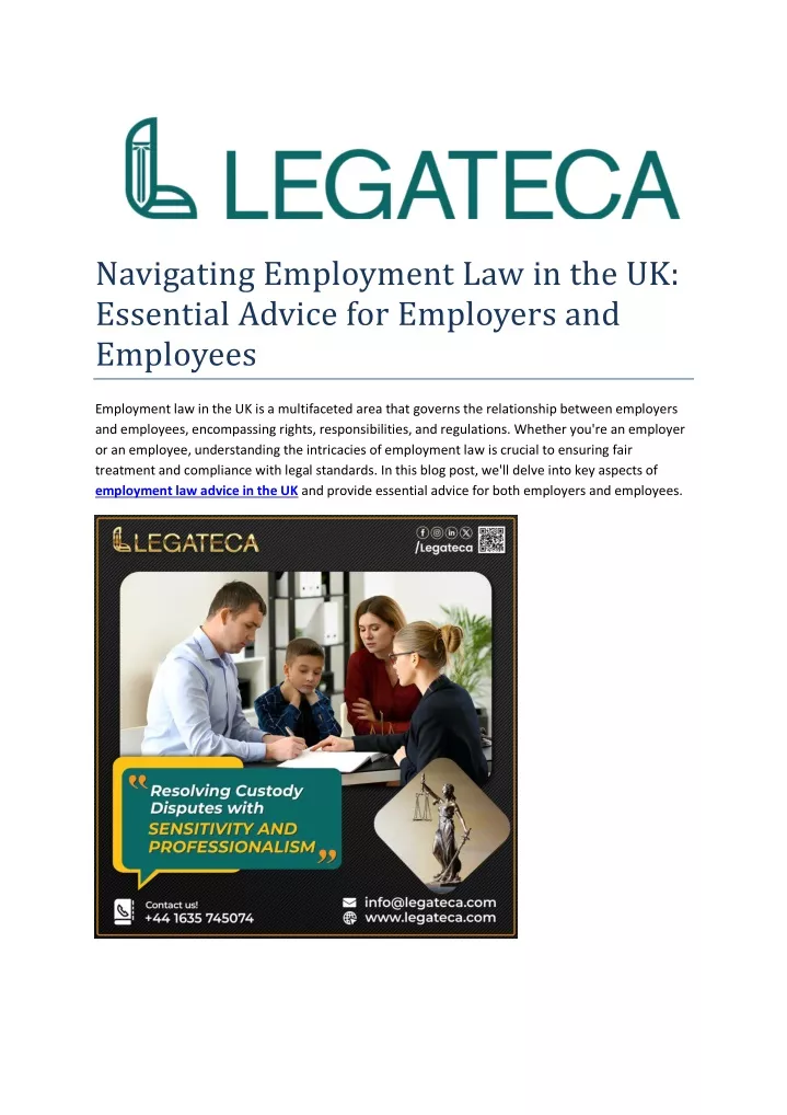 PPT - Navigating Employment Law in the UK Essential Advice for Employers and Employees 