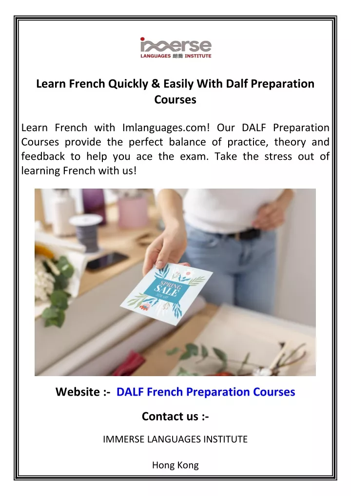 learn french quickly easily with dalf preparation