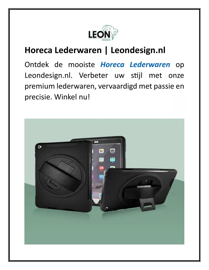 horeca lederwaren leondesign nl