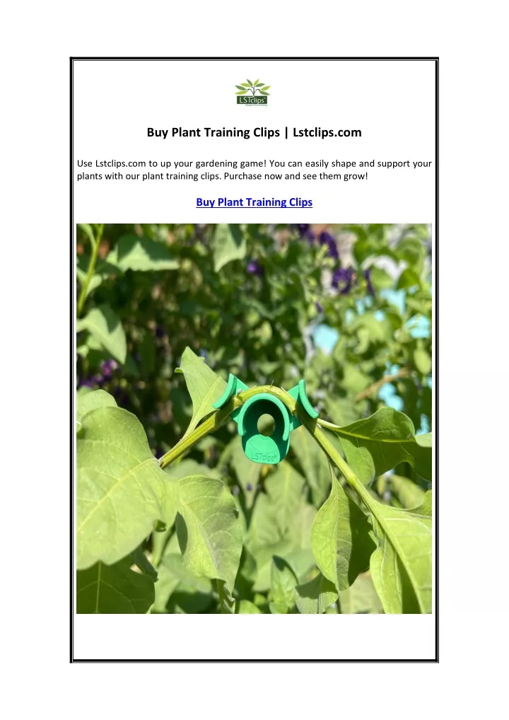 buy plant training clips lstclips com