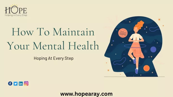 how to maintain your mental health