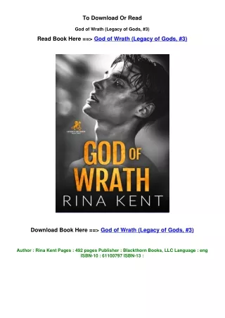 ePub Download God of Wrath (Legacy of Gods, #3) by Rina Kent