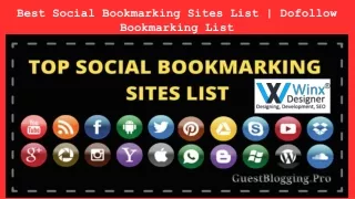 Best Social Bookmarking Sites List