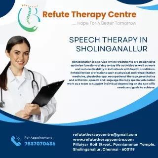 Speech Therapy in Sholinganallur - Refute therapy center