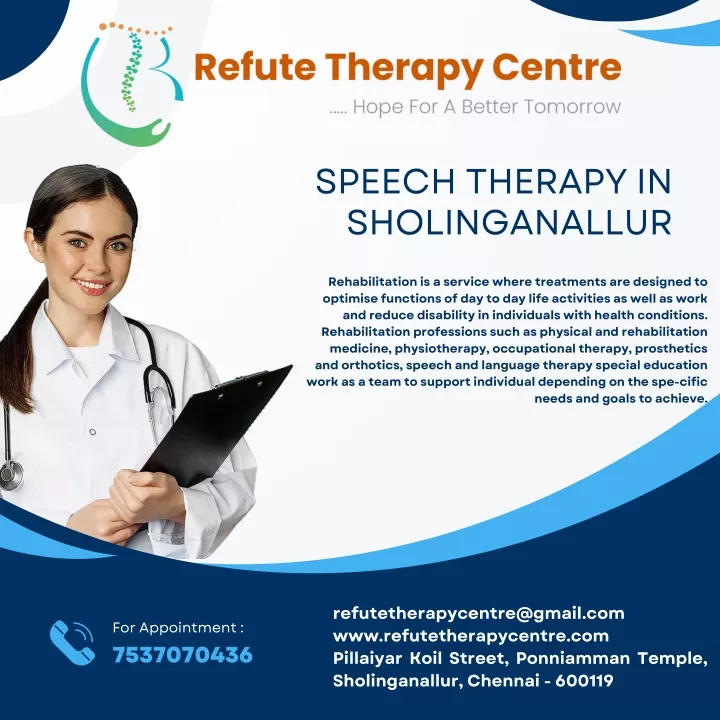 speech therapy in sholinganallur