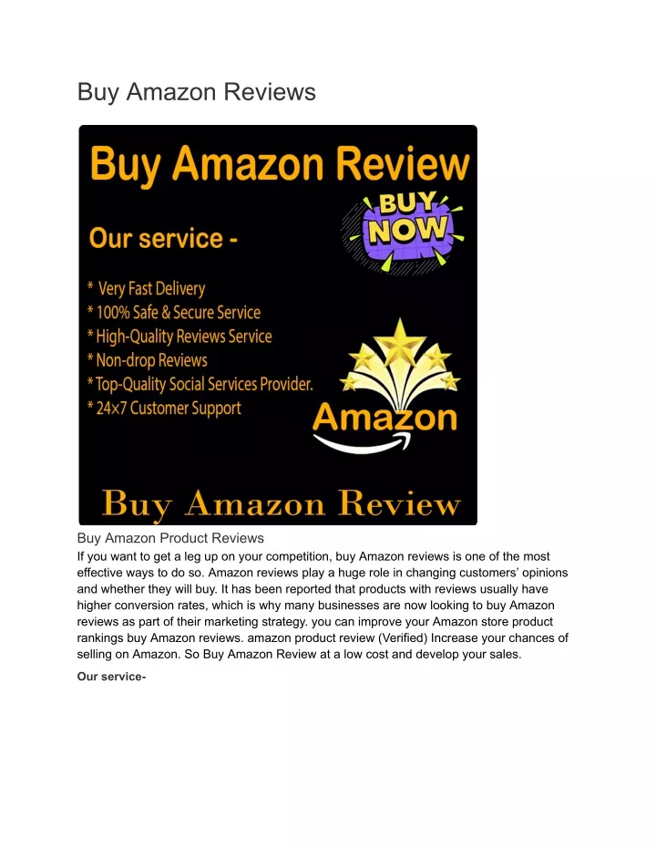 buy amazon reviews