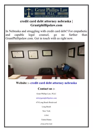 credit card debt attorney nebraska  Grantphillipslaw.com