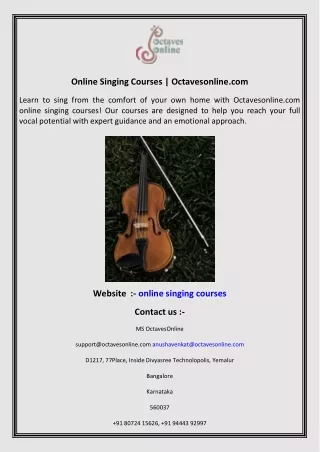 Online Singing Courses  Octavesonline.com