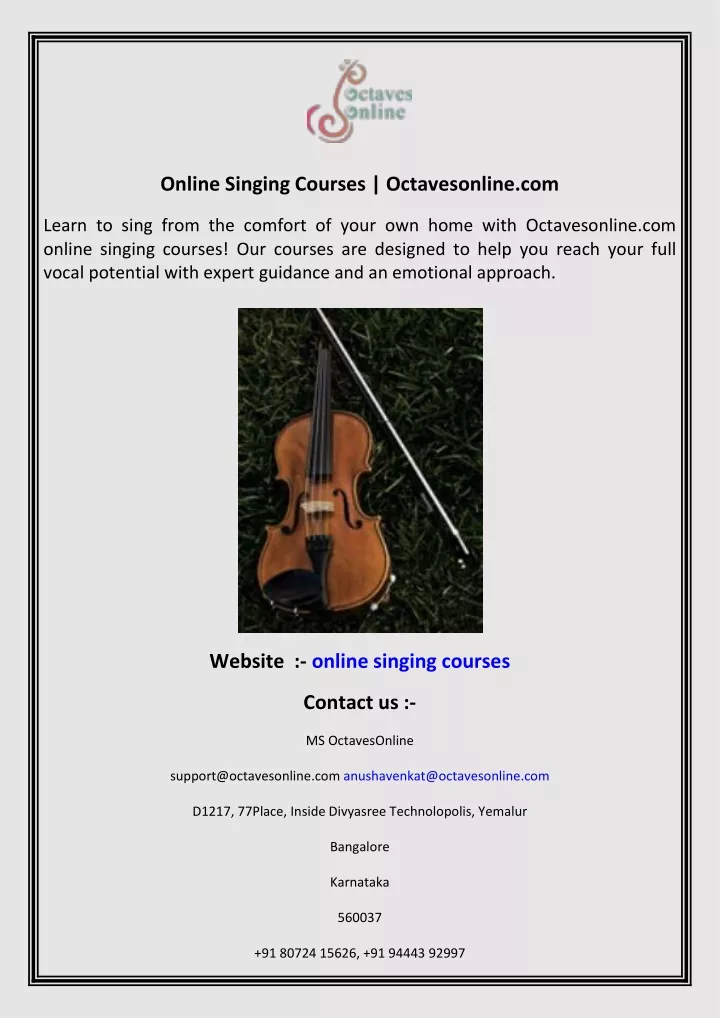 online singing courses octavesonline com