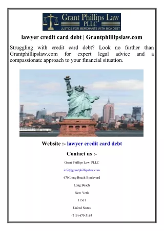 lawyer credit card debt  Grantphillipslaw.com