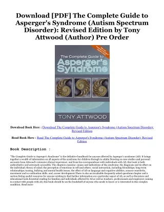 Read book The Complete Guide to Asperger's Syndrome (Autism Spectrum Disorder):
