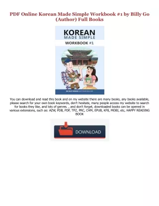 ~Read Dune Korean Made Simple Workbook #1 ^DOWNLOAD E.B.O.O.K.# By  Billy Go (Au