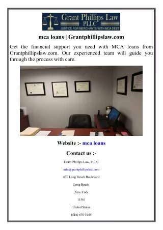 mca loans  Grantphillipslaw.com