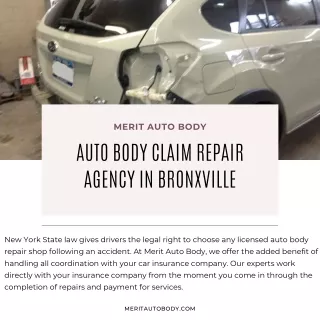 Auto Body Claim Repair Agency in Bronxville