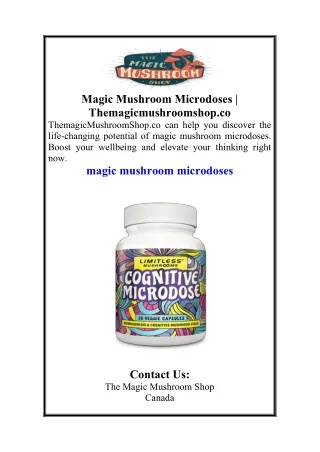 Magic Mushroom Microdoses  Themagicmushroomshop.co