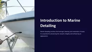 Introduction to Marine Detailing