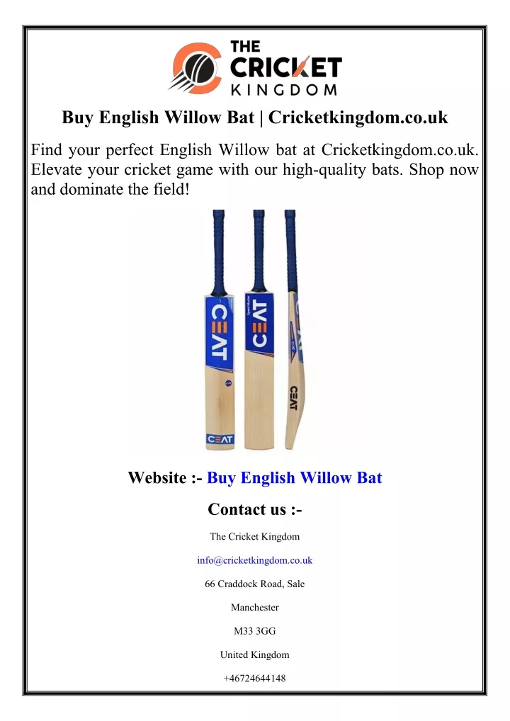 buy english willow bat cricketkingdom co uk