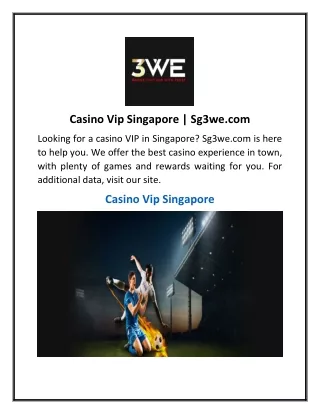 Casino Vip Singapore  Sg3we.com