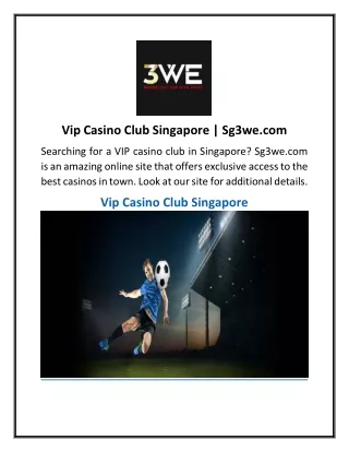 Vip Casino Club Singapore  Sg3we.com