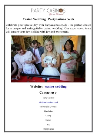 Casino Wedding  Partycasinos.co.uk