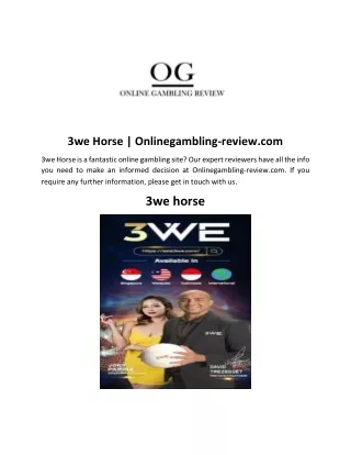 3we Horse  Onlinegambling-review.com