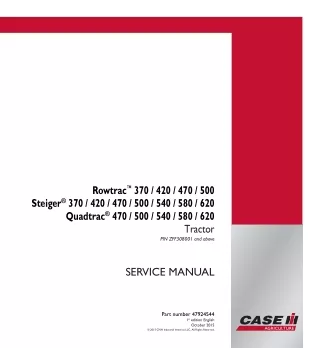 CASE IH Steiger 620 Tractor Service Repair Manual (PIN ZFF308001 and above)