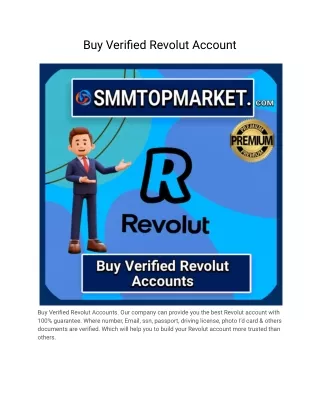 Buy Verified Revolut Account