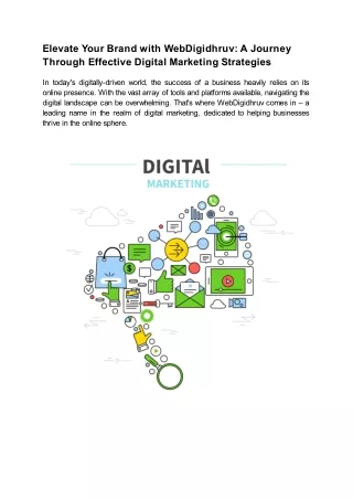 Elevate Your Brand with WebDigidhruv_ A Journey Through Effective Digital Marketing Strategies