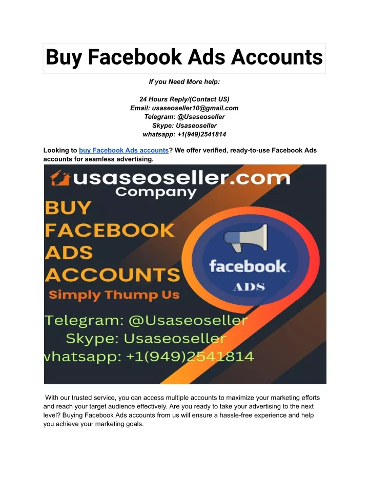 buy facebook ads accounts