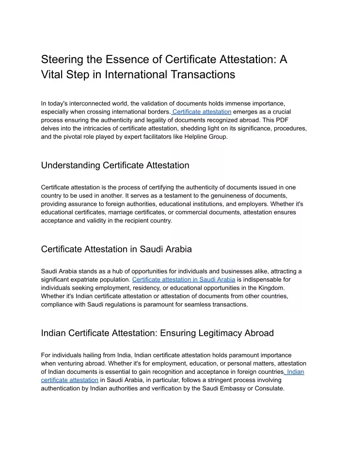 steering the essence of certificate attestation