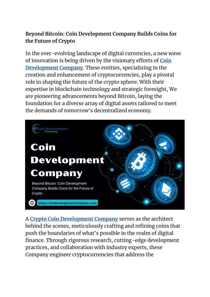 beyond bitcoin coin development company builds