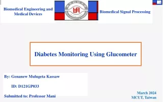 Diabetes Monitoring Using Glucometer