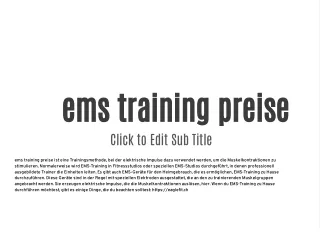 ems training preise