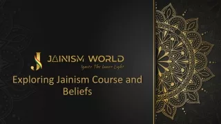 Exploring Jainism Course and Beliefs